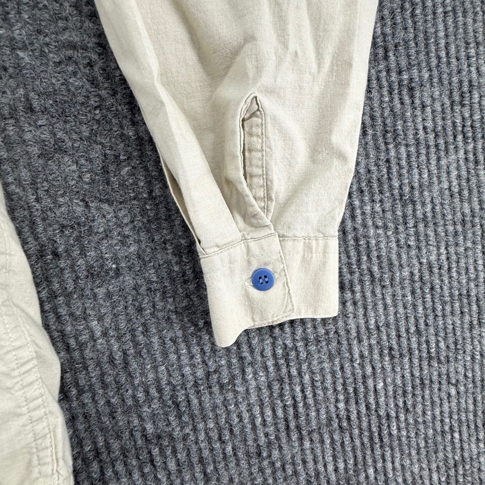 Westbound Button Down Shirt Women Size P Beige Excellent Embroidered Cottagecore - Picture 9 of 15